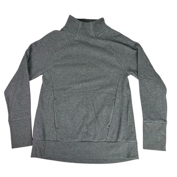 Fabletics Women's XS Gray Mock Neck Sweatshirt Long Sleeve - Picture 3 of 6